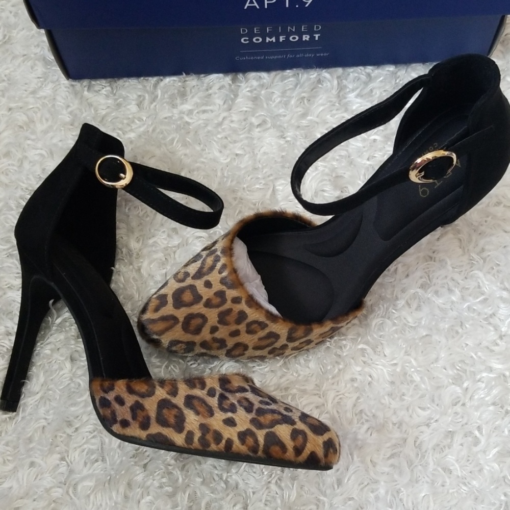 Apt. 9 Leopard and Black Heels